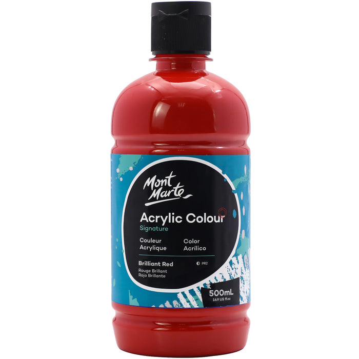 Acrylic Colour Signature 500ml (16.9 US fl.oz) - Brilliant Red