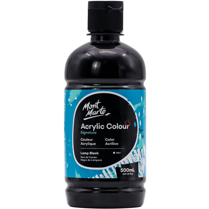 Acrylic Colour Signature 500ml (16.9 US fl.oz) - Lamp Black