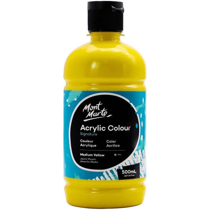 Acrylic Colour Signature 500ml (16.9 US fl.oz) - Medium Yellow