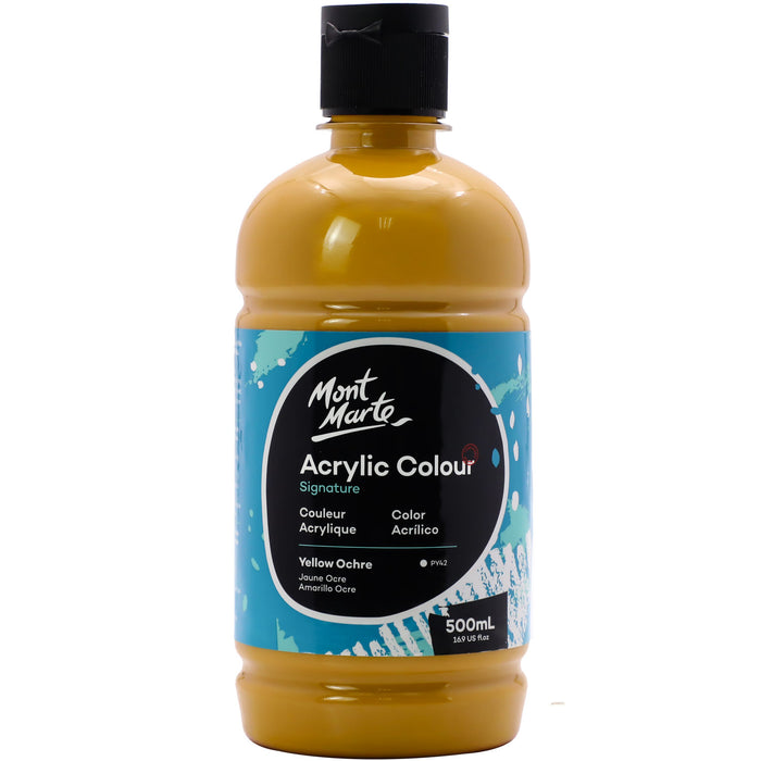 Acrylic Colour Signature 500ml (16.9 US fl.oz) - Yellow Ochre