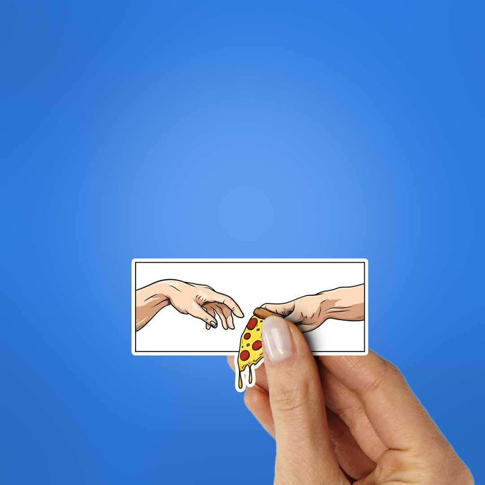 Adam Touching Pizza Sticker - Stickers | STICK IT UP