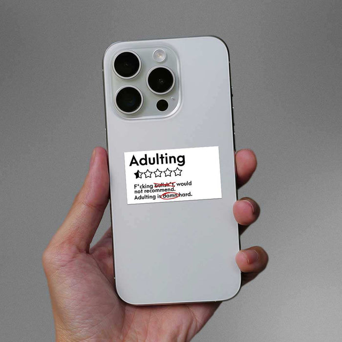 Adulting Damn Hard Sticker - Stickers | STICK IT UP