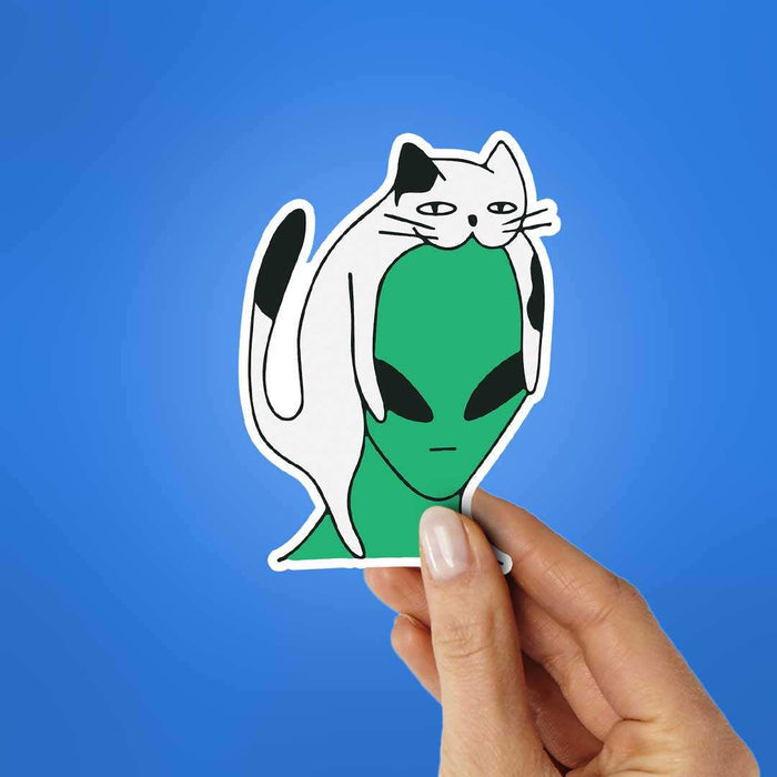 Alien Cat Sticker - Stickers | STICK IT UP