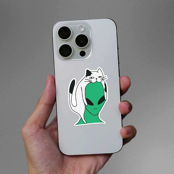 Alien Cat Sticker - Stickers | STICK IT UP