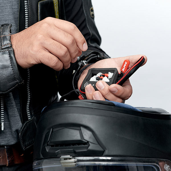 man holding motosafe carrier