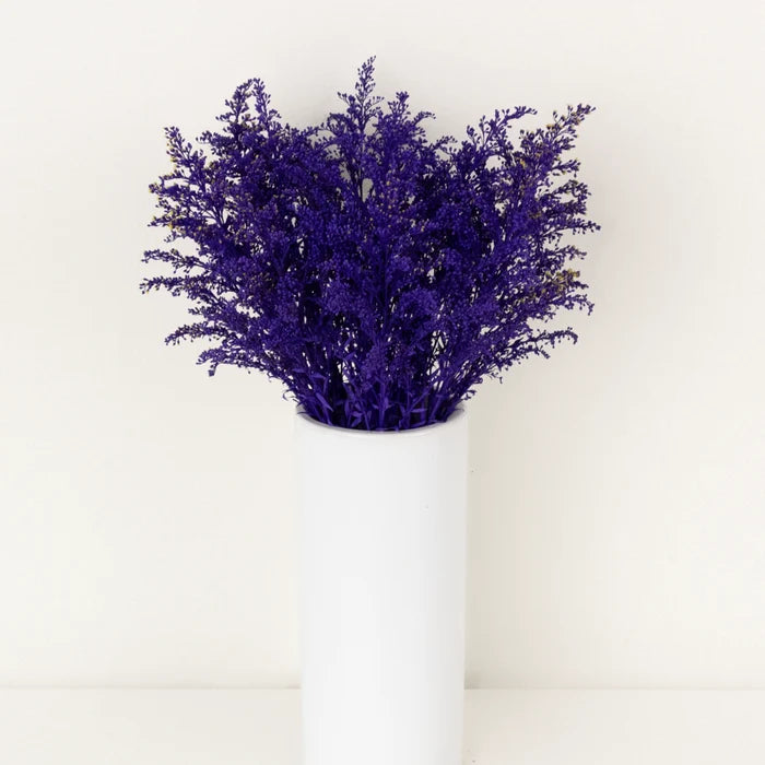 Amethyst Purple Tinted Solidago Flowers Vase - Image