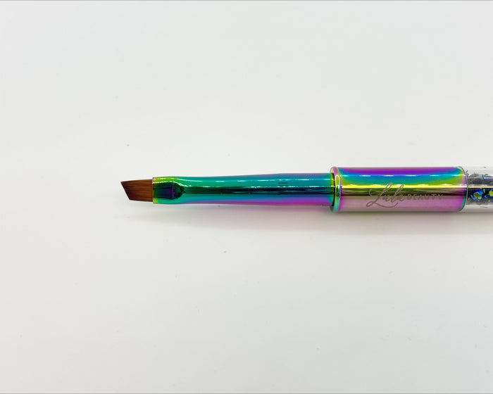 Angled Gel Brush - Oil Slick Handle | Lula Beauty