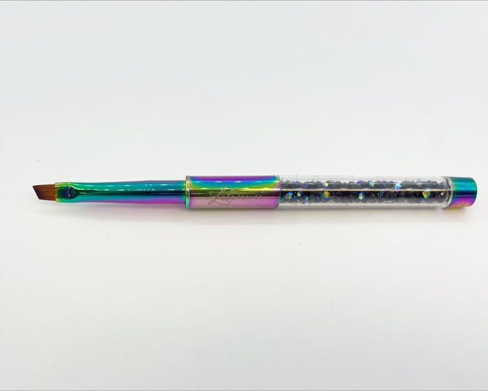 Angled Gel Brush - Oil Slick Handle | Lula Beauty