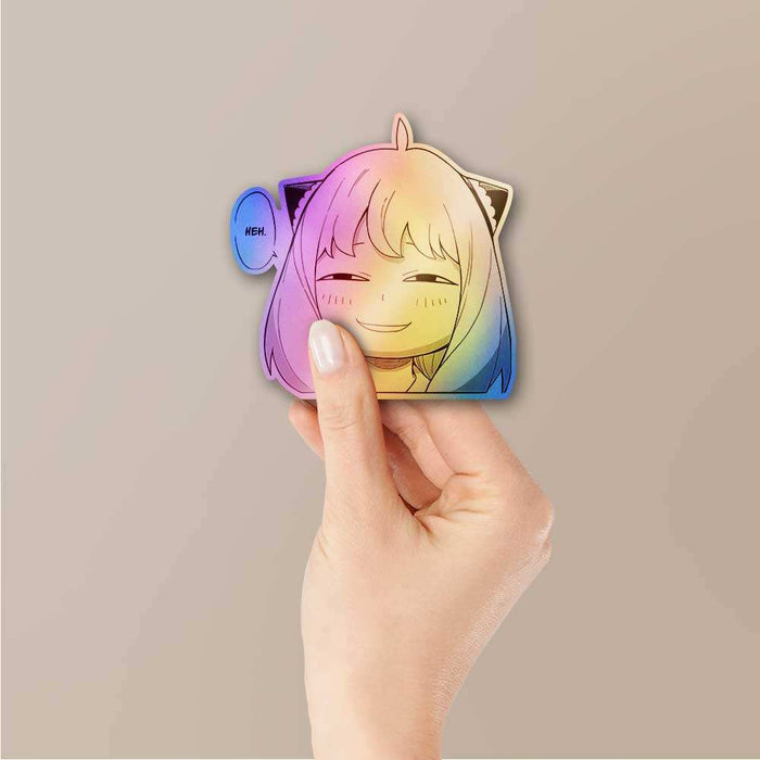 Anya Heh Holographic Sticker - Holographic stickers | STICK IT UP