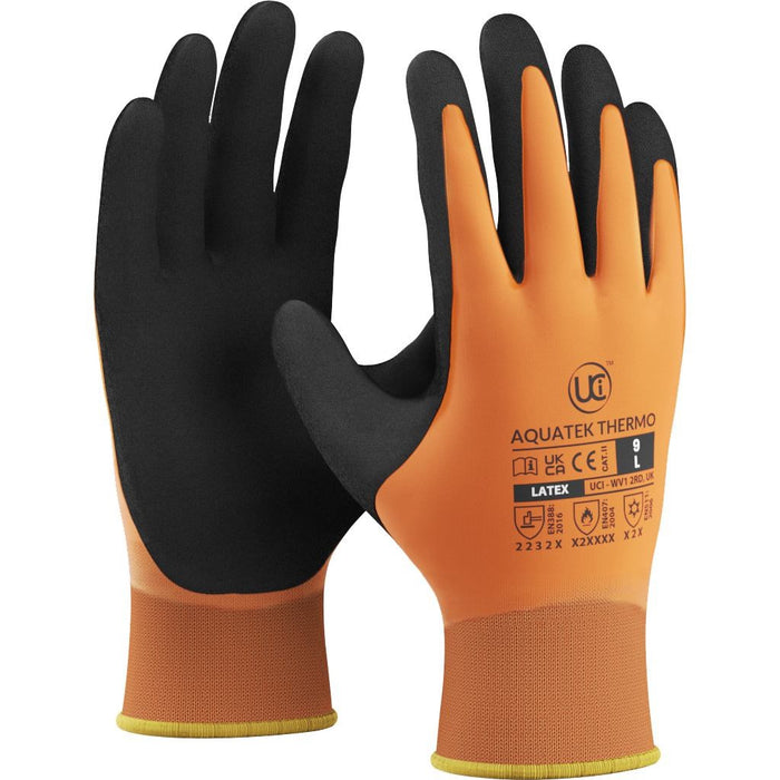 Aquatek Thermo - Thermal Dual Coated Latex Gloves