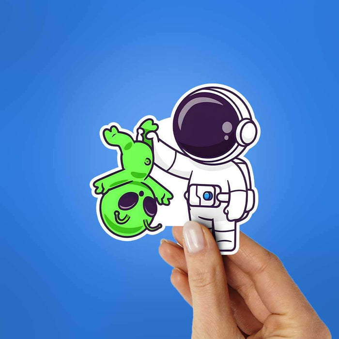 Astronaut Caught Alien Sticker - Stickers | STICK IT UP