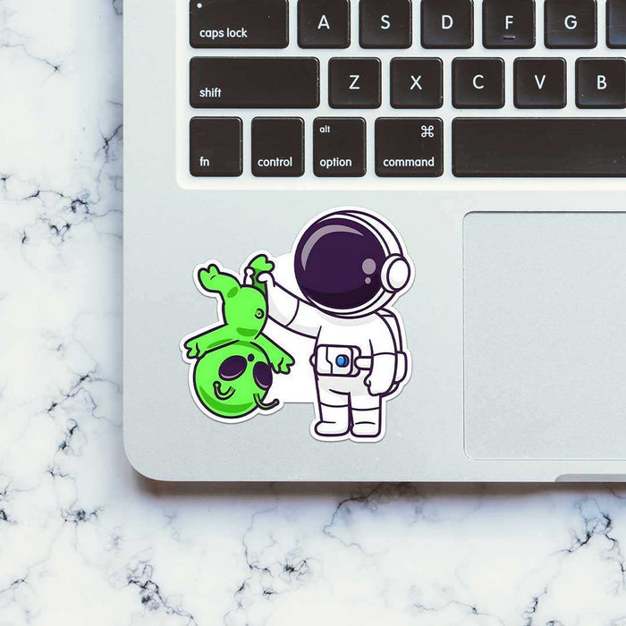 Astronaut Caught Alien Sticker - Stickers | STICK IT UP