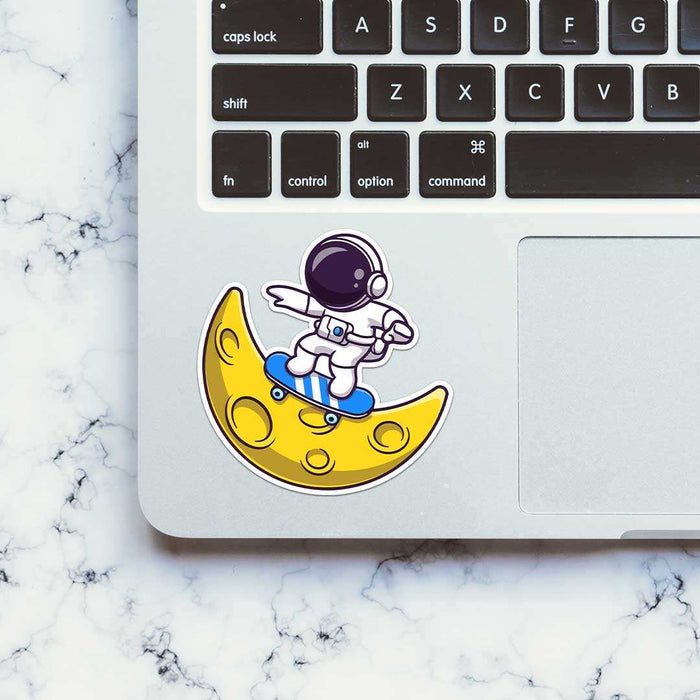 Astronaut Surfing On Moon Sticker - Stickers | STICK IT UP