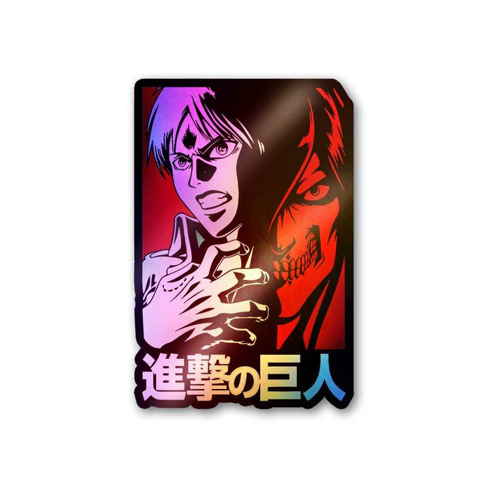Attack On Titan Holographic Sticker - Holographic stickers | STICK IT UP