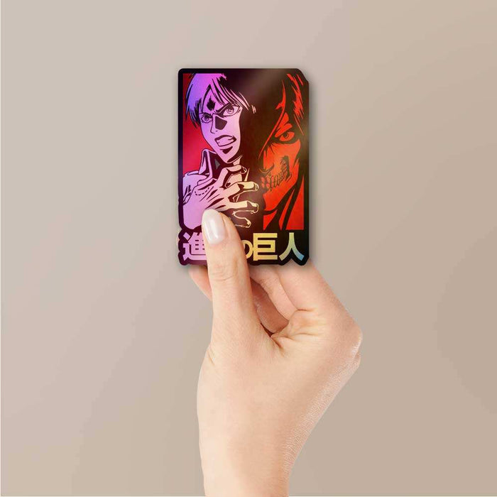 Attack On Titan Holographic Sticker - Holographic stickers | STICK IT UP