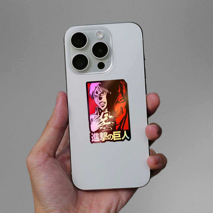 Attack On Titan Holographic Sticker - Holographic stickers | STICK IT UP