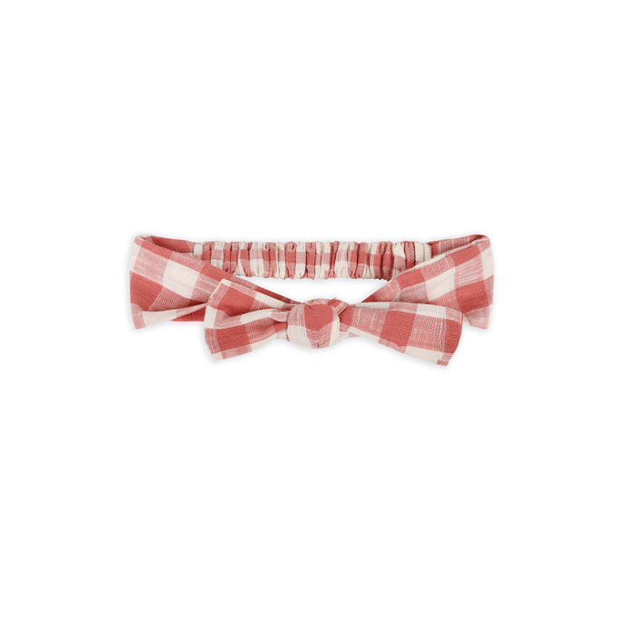 Aubrette Gingham Baby Romper & Headband (Organic Cotton)