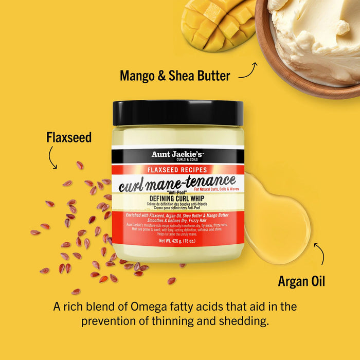 Aunt Jackie's Flaxseed Curl Mane-Tenance Curl Whip 15oz