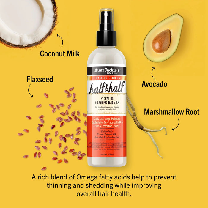 Aunt Jackie's Flaxseed Half & Half Hair Milk 12oz