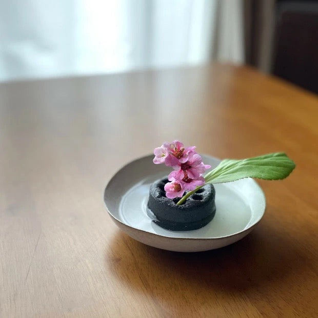 Bamboo Charcoal Kenzan Flower Stand