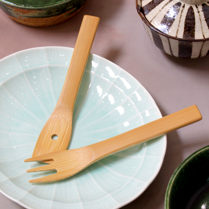 Bamboo Salad & Side Dish Server by Kai Nobuo Kobo