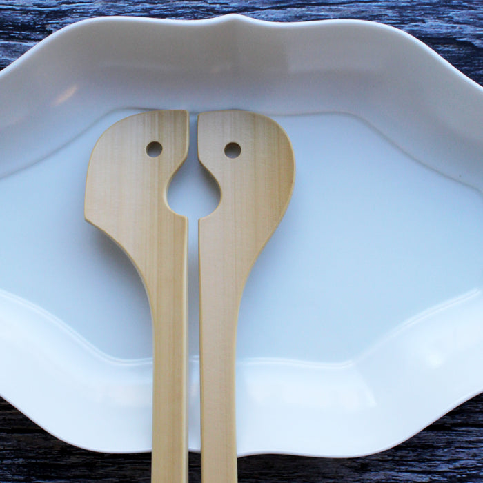 Bamboo Twin-Face Salad Server by Kai Nobuo Kobo