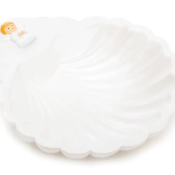 Baptism Shell-Guradian Angel Boy
