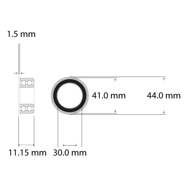 BB86 To 30MM dimensions