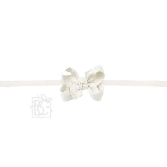 BC 2" Off White Grosgrain Bow Headband