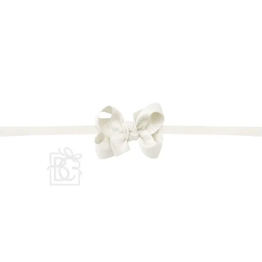 BC 2" Off White Grosgrain Bow Headband