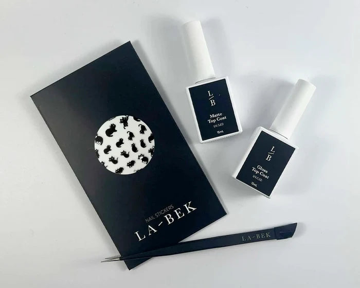Black Cats nail art decals shown on a nail mock-up
