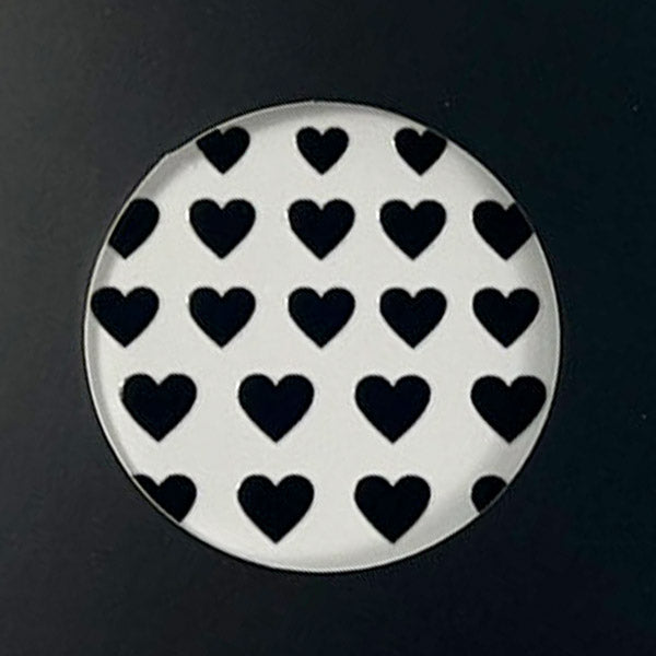 Black Hearts Nail Art Decals