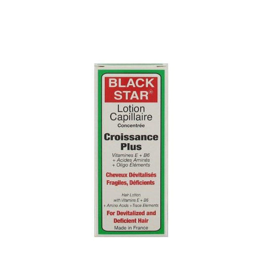 BLACKSTAR Lotion for hair growth. Black Star Croissance Plus hair lotion box for fragile devitalized hair