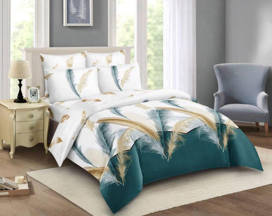 Blue Floral Vine 4pc Duvet Set – 5x6