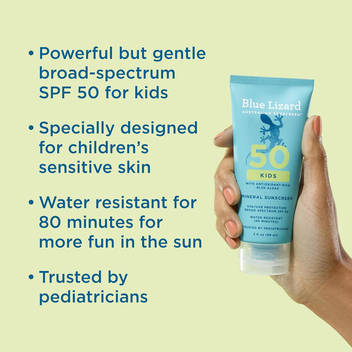 Blue Lizard Kids Mineral Sunscreen Lotion SPF 50 (3oz)