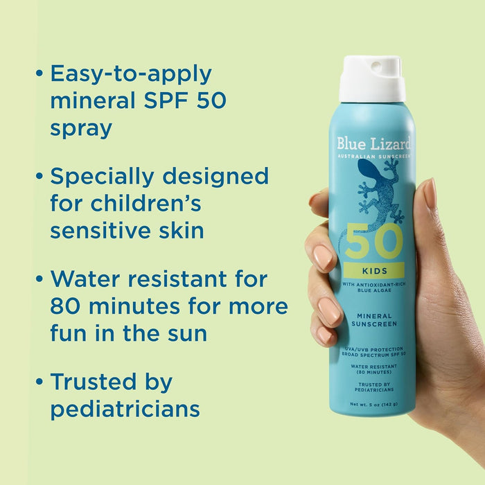 Blue Lizard Kids Mineral Sunscreen Spray SPF 50 (5oz)