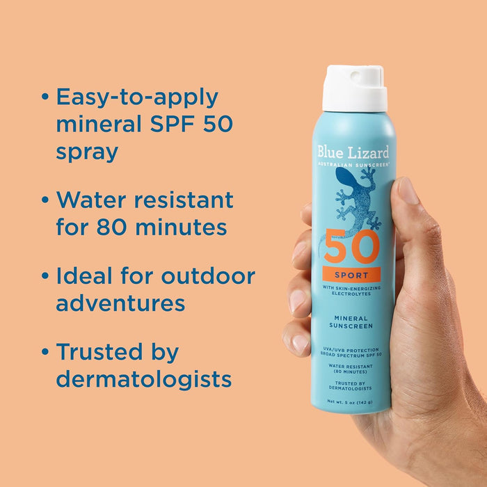 Blue Lizard Sport Mineral Sunscreen Spray SPF 50 (5oz)