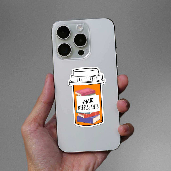 Book Is Anti Depressants Sticker - Stickers | STICK IT UP
