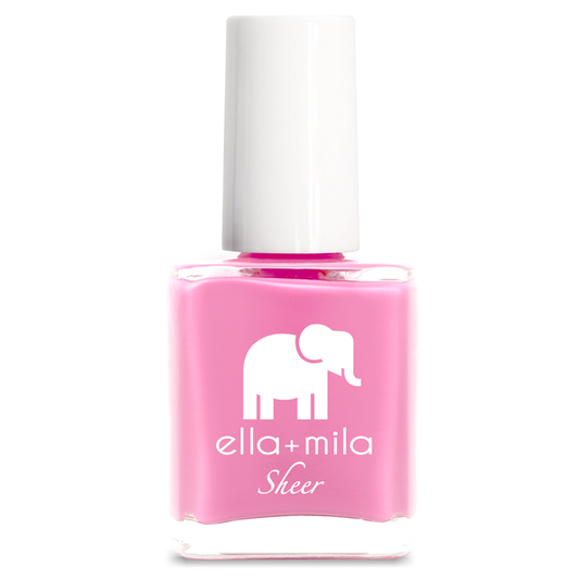Brave pink tint sheer nail polish bottle – ella+mila Sheer