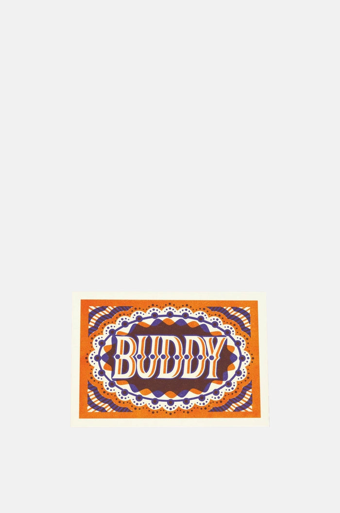 Pressed and Folded Buddy Greeting Card.