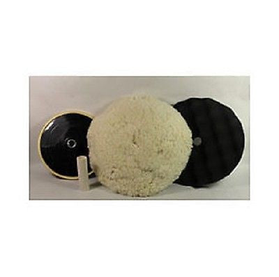 Buffing Pad Kit 8'' Wool pad - 8'' Foam pad - Backing Plate