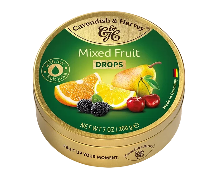 Cavendish & Harvey Mixed Fruit Drops In Tin 200g