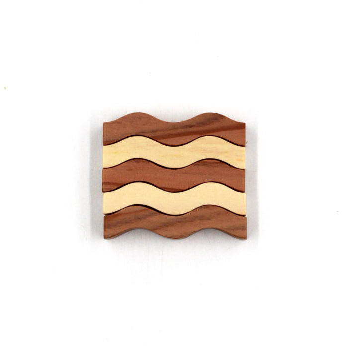 Cedar and Hinoki Cypress Wave Chopstick Rest Set (5-piece)