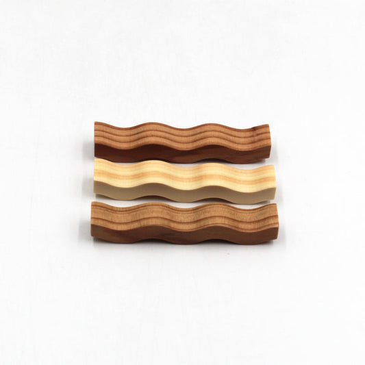 Cedar and Hinoki Cypress Wave Cutlery Rest Set (3-piece)