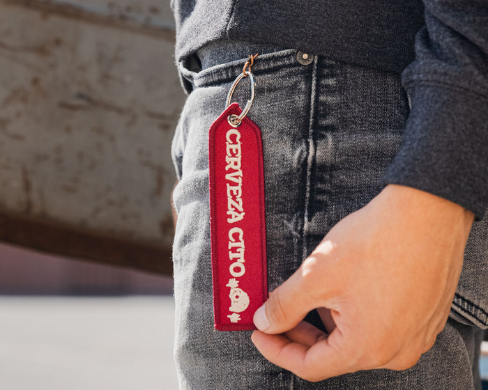 Cerveza Cito Embroidered Key Tag