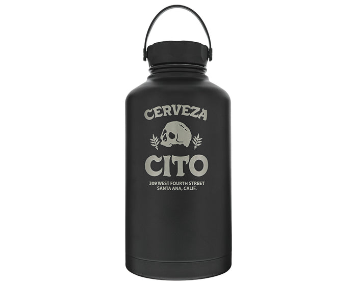 Cerveza Cito Growler - 64 oz Black Front