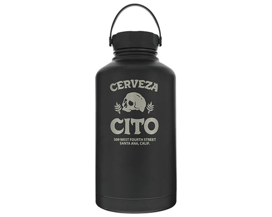 Cerveza Cito Growler - 64 oz Black Front