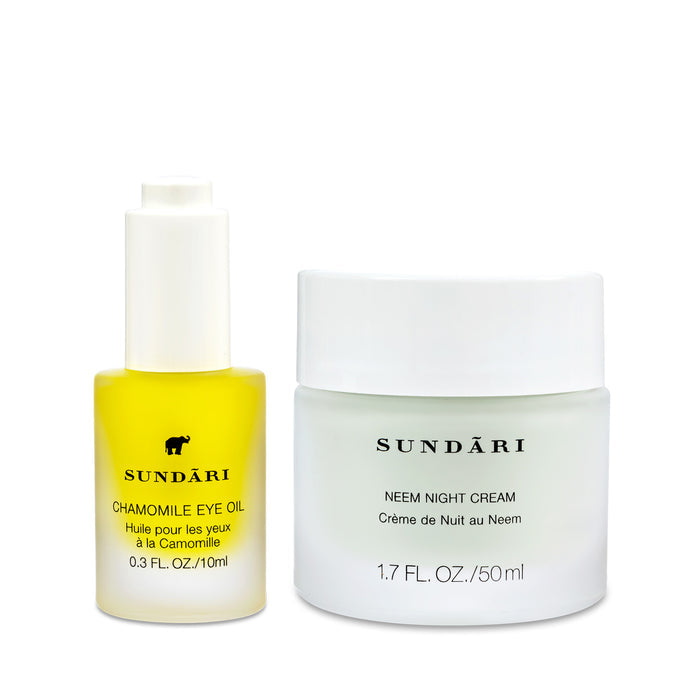 Chamomile Eye Oil + Neem Night Cream - SUNDÃRI