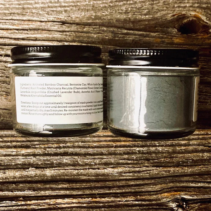 Charcoal & Turmeric Facial Mask with brush