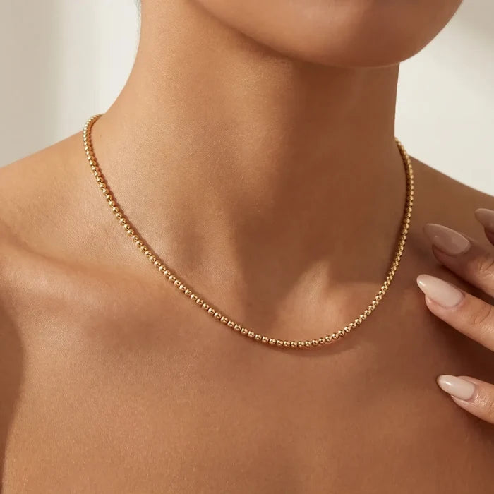 Classic 3mm Beaded Necklace